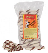 Magnum Rawhide Roll Stick 5" červená/bílá 12,5 cm, balení 40 ks.