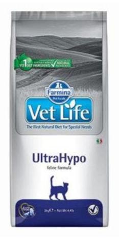 Vet Life Natural Feline Ultrahypo 10kg – Hypoalergenní krmivo pro kočky s potravinovými alergiemi, balení 10kg