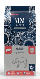 Kraftia VIDA NATIVA DOG Adult M/L Lamb & Rice 12kg - Krmivo pro dospělé psy střední a velké velikosti s jehněčím a rýží, podporující trávení.