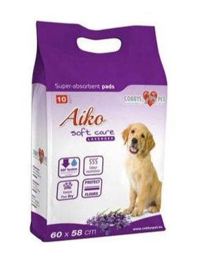 Podložka absorpční pro psy Aiko Soft Care, velikost 60x60 cm, balení 10 kusů.