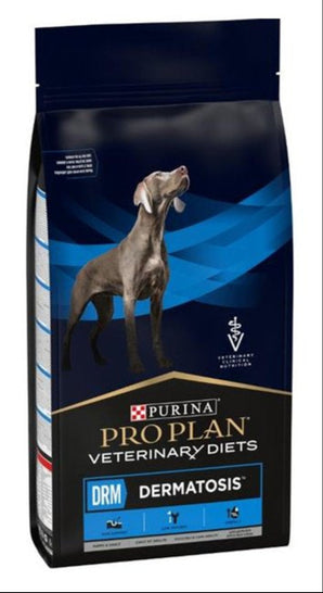 Purina PPVD Canine DRM Dermatosis 12kg - Krmivo pro psy s kožními problémy, podporuje zdraví pleti a srsti.