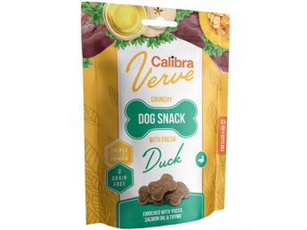 Calibra Dog Verve Crunchy Snack Fresh Duck 150 g, křupavé pamlsky s čerstvým kachním masem.