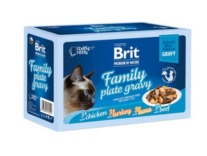 Brit Premium Cat D Fillets in Gravy Family Plate 12 x 85g