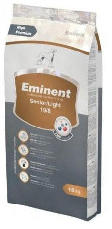 Eminent Dog Senior Light 15kg – dietní krmivo pro starší psy, podporuje zdraví a kontrolu hmotnosti.