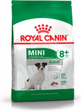 Royal Canin Mini Adult 8+ 2kg – Krmivo pro starší psy malých plemen, balení 2 kg.