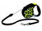 Vodítko FLEXI Safari leopard S, lanko 5m pro psy do 12kg, žluté.