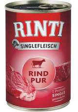 Rinti Dog Sensible PUR konzerva hovězí 400g - Konzerva s hovězím pro psy s citlivým zažíváním, podporující zdraví a vitalitu.