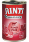 Rinti Dog Sensible PUR konzerva hovězí 400g - Konzerva s hovězím pro psy s citlivým zažíváním, podporující zdraví a vitalitu.