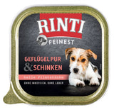Rinti Dog Feinest vanička drůbež+šunka 150g - Krmivo s drůbežím a šunkou pro zdravý růst a energii.