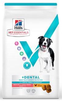 Hill's Can. VE Adult MB Dental Medium & Large Chicken 2kg – krmivo pro psy středních a velkých plemen na podporu zubní péče, příchuť kuře, balení 2 kg.