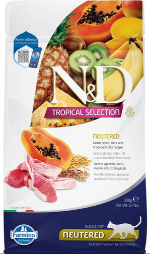 N&D TROPICAL SELECTION CAT Lamb Neutered 300g