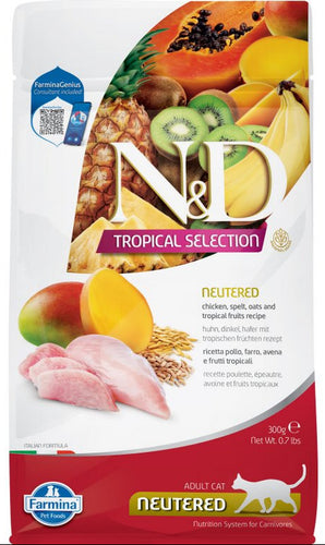 N&D TROPICAL SELECTION CAT Neutered Chicken 300g