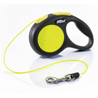 Vodítko FLEXI Neon XS 3m/8kg Lanko - reflexní vodítko pro psy do 8 kg, délka 3 metry, neonová barva.