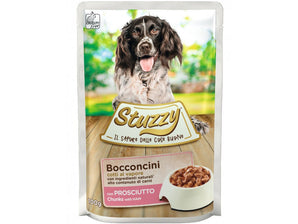 Stuzzy Dog kapsa Adult, kousky šunky, 100 g, lahodné krmivo pro psy.