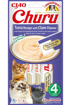 Churu Cat Tuna Recipe with Clam Flavor 4x14g