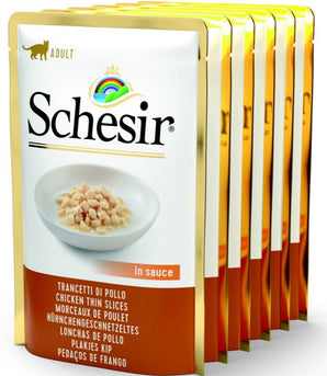 Schesir Cat kapsa Adult Monoprot. kuře 6x85g - Monoproteinová kapsa pro dospělé kočky s kuřecím masem, ideální pro kočky s citlivým zažíváním.