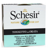 Schesir Cat konz. Adult tuňák/pražma 85g - Kapsa pro kočky s tuňákem a pražmou, ideální pro zdraví a vitalitu.