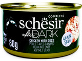 Schesir Cat konz. After Dark Wholefood kuře/kachna 80g - Kapsa pro kočky s kuřetem a kachnou, bohatá na bílkoviny a živiny.