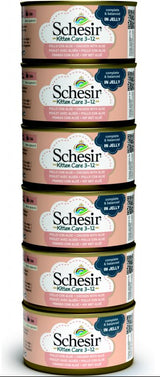 Schesir Cat konz. Kitten kuře/aloe 6x85g - Kapsa pro koťata s kuřecím a aloe, ideální pro podporu trávení a růstu.