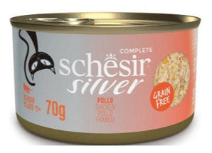 Schesir Cat konz. Senior Wholefood kuře 70g - Kapsa pro seniory s kuřetem, podporující vitalitu a zdraví kůže.