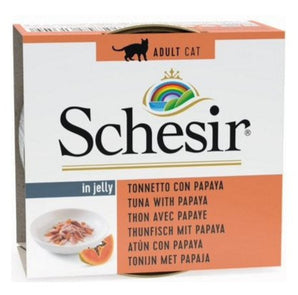 Schesir Cat konz. Adult tuňák/papája 75g - Kapsa pro kočky s tuňákem a papájou, ideální pro podporu imunitního systému.