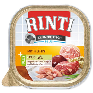 Rinti Dog Kennerfleisch vanička kuře+rýže 300g - Vanička pro psy s kuřetem a rýží pro podporu trávení.
