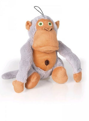 Hračka pes Crazy monkey šedá 36cm - zábavná plyšová hračka, která podporuje aktivitu a duševní stimulaci psa.