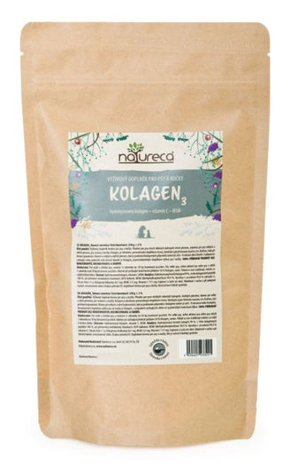 Kolagenový prášek NATURECA 3, sušený hydrolizovaný, balení 1 kg.