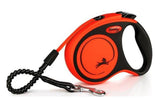 Vodítko FLEXI Xtreme S pásek 5m/20kg oranžová, robustní a odolné vodítko pro psy do 20 kg, ideální pro aktivní procházky.