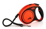 Vodítko FLEXI Xtreme M pásek 5m/35kg oranžová, robustní a odolné vodítko pro psy do 35 kg, délka 5 metrů, v oranžové barvě.
