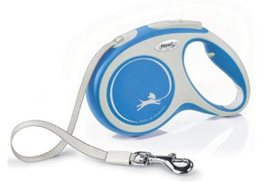 Vodítko FLEXI Comfort L, modrá, pásek 5m pro psy do 60kg.