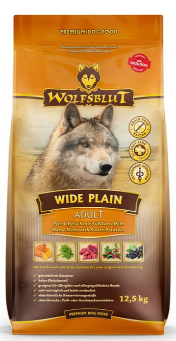 Granule Wolfsblut Dog Adult Light Wide Plain s nízkým obsahem tuku pro dospělé psy, 12,5 kg.