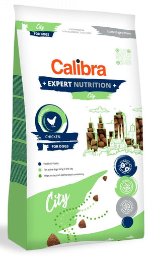 Calibra Dog EN City Chicken 2kg – Krmivo pro psy žijící ve městě, s kuřecím, balení 2 kg.