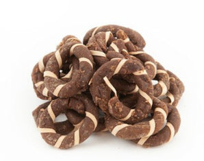 WANT Dog poch. Kachní kroužky s rybou 0,5kg - Pamlsky s kachnou a rybou, bohaté na proteiny a zdravé omega-3 mastné kyseliny.