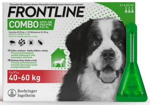 Frontline Combo spot-on pro psy XL (40-60 kg) 3x4,02ml – antiparazitární pipety proti blechám, klíšťatům a všenkám.