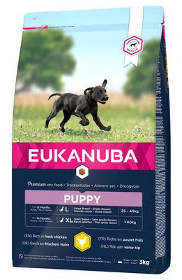 Eukanuba Dog Puppy Large 3kg – Krmivo pro štěňata velkých plemen, balení 3kg