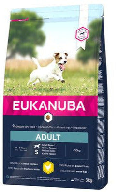 Eukanuba Dog Adult Small 3kg – Krmivo pro dospělé psy malých plemen, balení 3kg