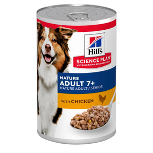 Hill's Can. SP Mature Adult Chicken 370g – krmivo pro starší psy, příchuť kuře, balení 370 g.