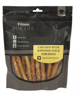 Pochoutka FFL dog treat kuřecí maso na bůvolí tyčce pro psy, 400 g.