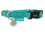 Obojek pes MAC LEATHER tyrkysová 25mm/45-68cm