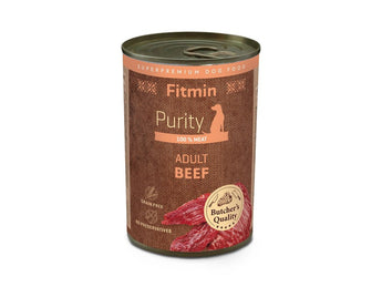 Fitmin dog Purity tin konzerva, beef, 400 g, masová konzerva pro psy.