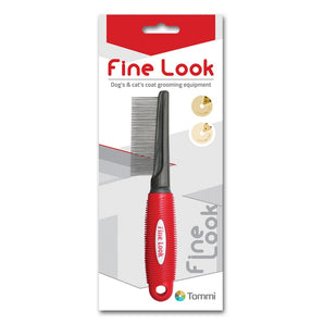 Hustý hřeben Fine Look 5x21 cm, ideální pro jemnou srst a přesné česání.