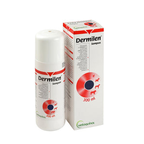 Dermilen šampon, 300 ml, jemná péče o kůži a srst psů.