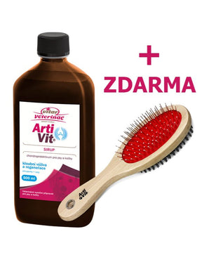 VITAR Veterinae ArtiVit, sirup, 500 ml + kartáč pro psy, výhodná sada.