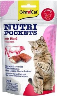 GimCat Pamlsky pro kočky hovězí 60g – Lahodné pamlsky pro kočky s hovězím masem, balení 60g