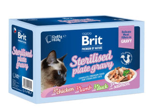 Brit Premium Cat D Fillets Gravy FamPlate Steril. 12 x 85g
