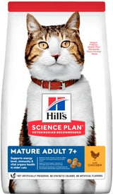 Hill's Science Plan Mature Adult 7+ Chicken Dry 1,5kg – Kuřecí krmivo pro kočky starší 7 let, balení 1,5kg.