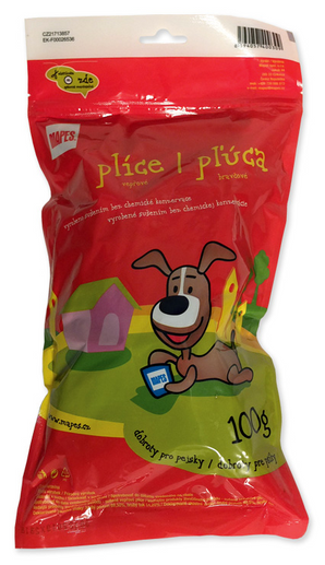 Pochoutka sušená MAPES plíce 100g - Pamlsek s obsahem plic, ideální pro zlepšení trávení a podporu imunitního systému.