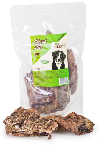 Pochoutka pro psy z hovězích plic, sušené, 100g balení
