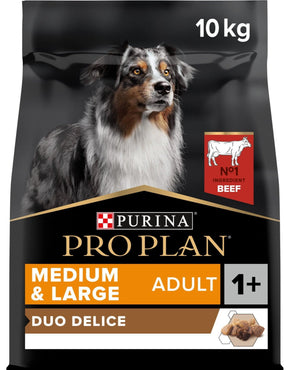 ProPlan Dog Adult Duo Délice Medium&Large Chicken 10kg - balení krmiva pro dospělé psy středních a velkých plemen s kuřecí příchutí.